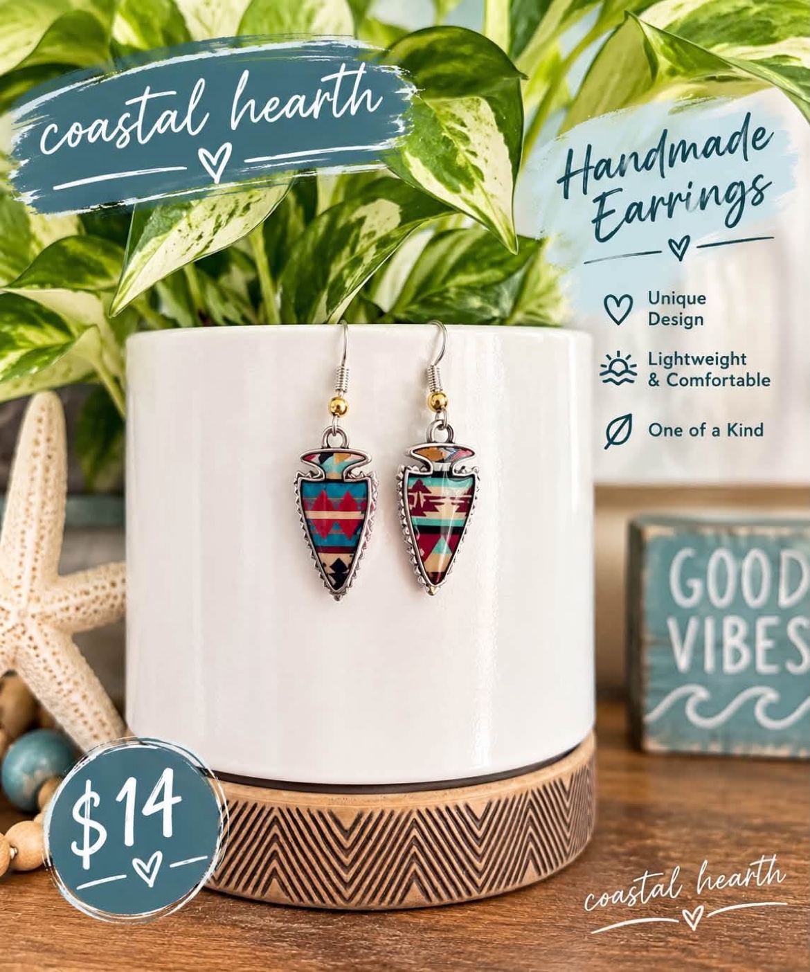 Arrowhead earrings