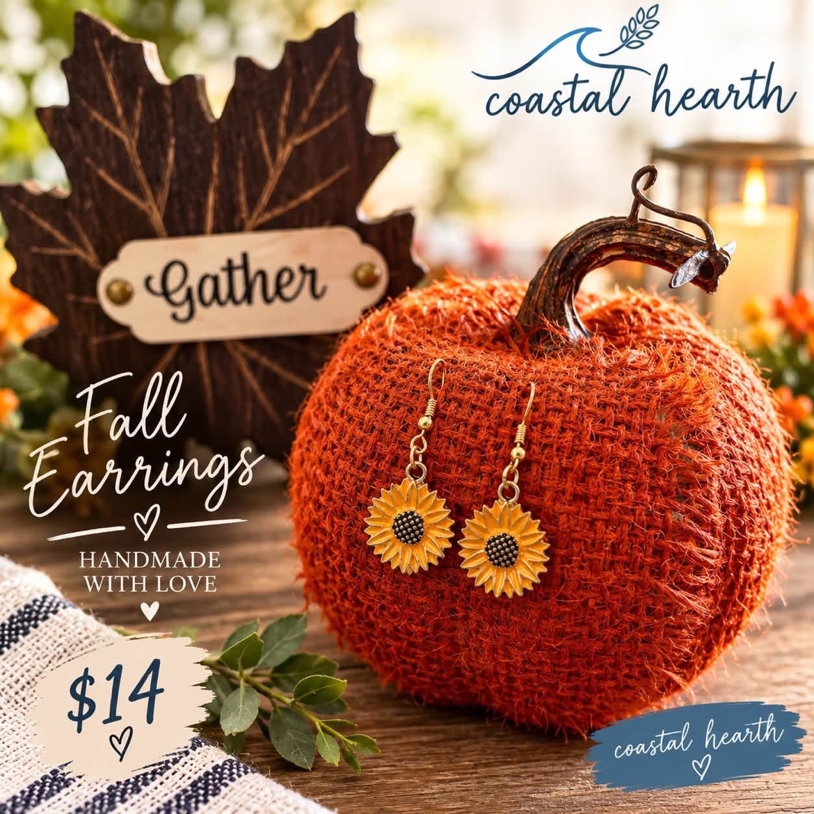 Fall sunflower earrings